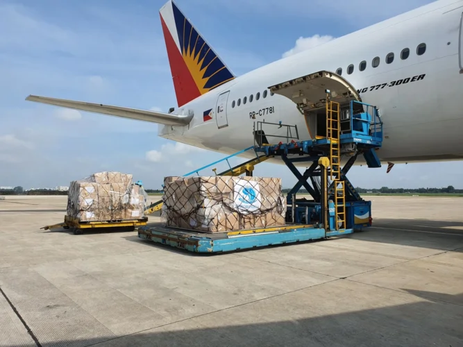 cargo aircraft loading freight